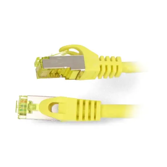 Síťový kabel Lanberg Ethernet Patchcord S/FTP 6a 0,5m - žlutý Autentický