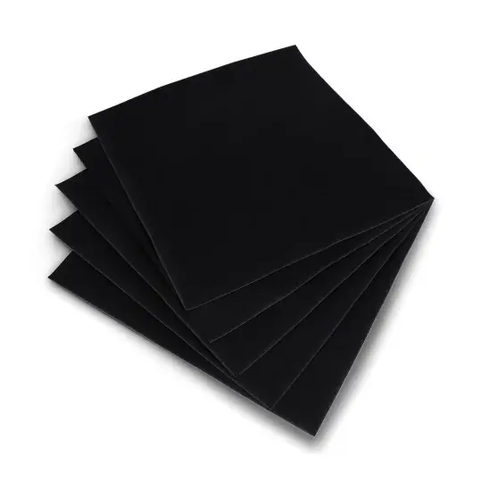 Kůže pro gravírování - černá - 200x200mm - 5ks. Časově Omezené