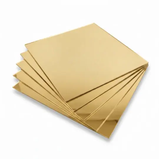 Nejprodávanější Plexisklové zlaté zrcadlo - 2mm - 200x200mm - 5ks.