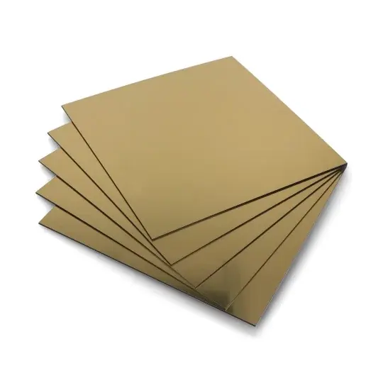 Gravírovací laminát - zlatý - 1,6 mm - 200x200 mm - 5 ks. Výhodná Nabídka