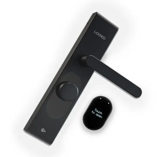 Časově Omezené Shelly LOQED Chytrý zámek - WiFi/Bluetooth chytrý zámek dveří - aplikace pro Android/iOS - černá