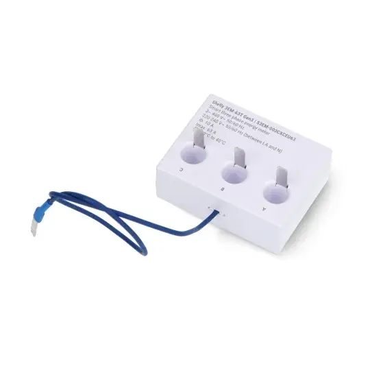 Shelly 3EM-63T Gen3 - Jednofázový/Třífázový WiFi/Bluetooth měřič energie - Plochá svorka Akční Nabídka
