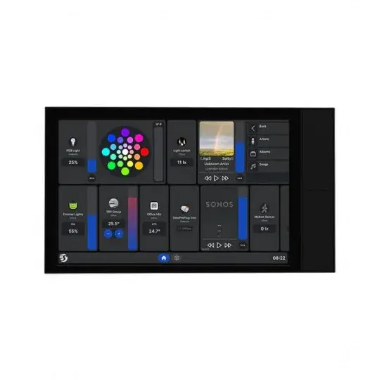 Shelly Wall Display XL - Chytrý ovládací panel s 5A WiFi/Bluetooth relé - Černý Ihned K Objednání