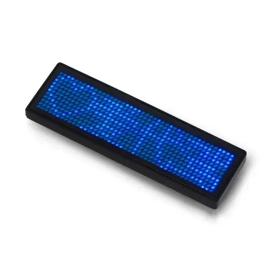 Programovatelná LED jmenovka 93 x 30 mm - USB textový displej - modrá Výprodej