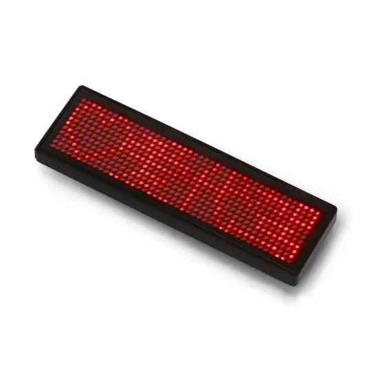 Programovatelná LED jmenovka 93x30mm - USB textový displej - červená Omezená Nabídka