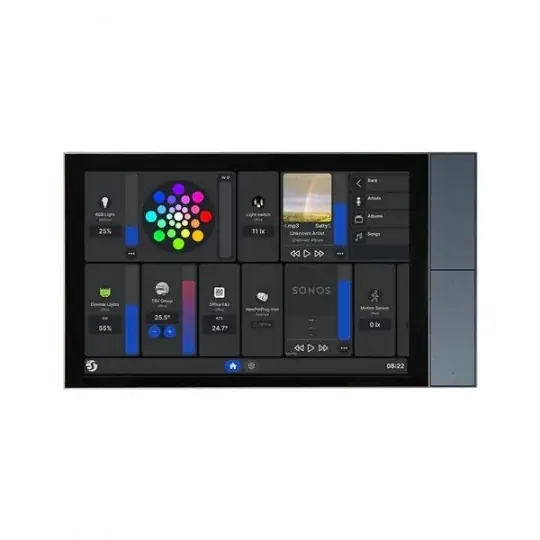 Pouze Dnes Shelly Wall Display XL - Chytrý ovládací panel s 5A WiFi/Bluetooth relé - Šedý