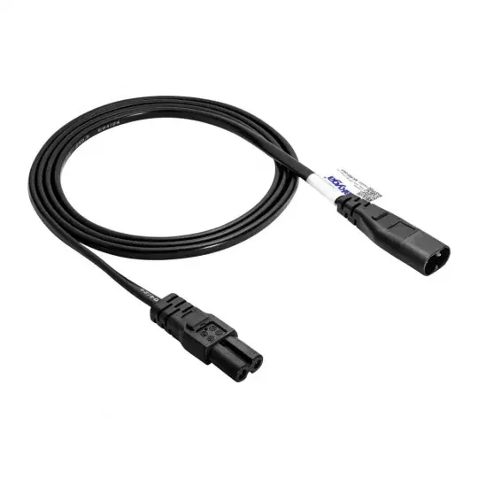 Prodlužovací kabel IEC C7/IEC C8 - 1,5 m černý - Akyga AK-RD-08A Ihned K Objednání