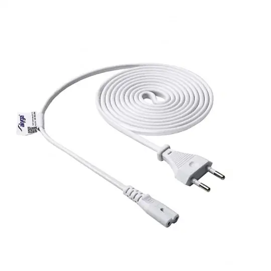 Napájecí kabel osmička CEE 7/16/IEC C7 1,5 m bílý - Akyga AK-RD-06A Akční Nabídka