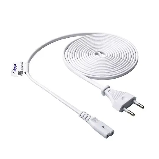 Pouze Dnes Napájecí kabel osmička CEE 7/16/IEC C7 - 3m bílý - Akyga AK-RD-07A
