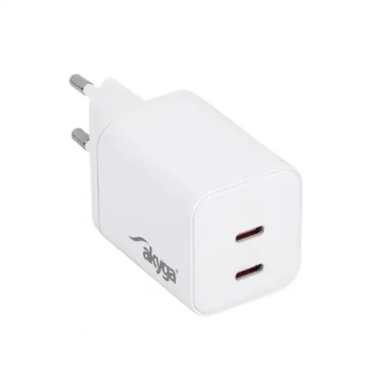 Tovární Cena Napájecí zdroj 2xUSB typ C - 5-20V/2,25-3A 45W - Akyga AK-CH-29