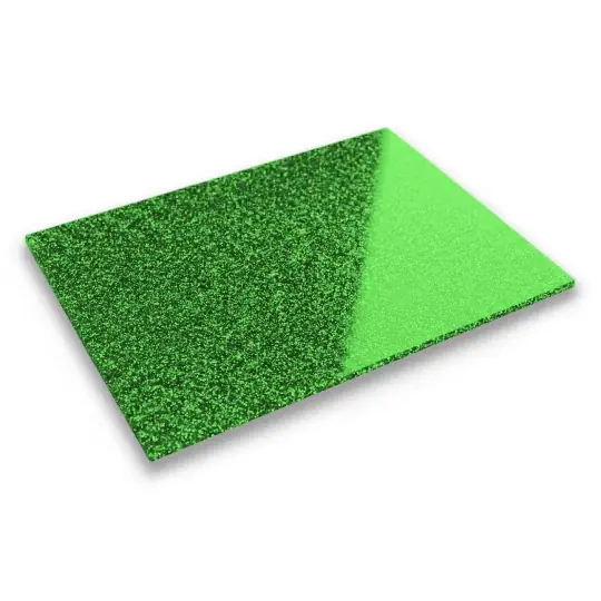 Bezpečná Platba PMMA akrylová deska - 3 mm - 400x600 mm - třpytivě zelená - 1 ks.