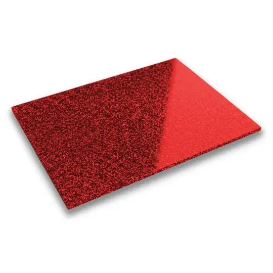 PMMA akrylová deska - 3 mm - 400x600 mm - třpytivě červená - 1 ks. Nízká Cena