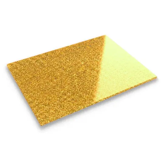 PMMA akrylová deska - 3 mm - 400x600 mm - třpytivě žlutá - 1 ks. Cenová Bomba