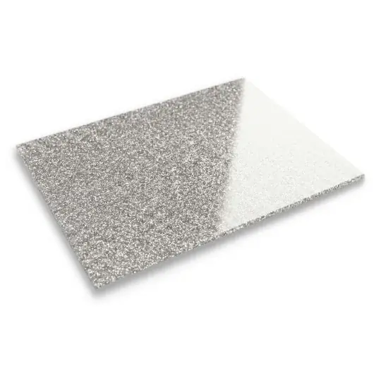 Výhodná Nabídka PMMA akrylová deska - 3 mm - 400x600 mm - třpytivě stříbrná - 1 ks.