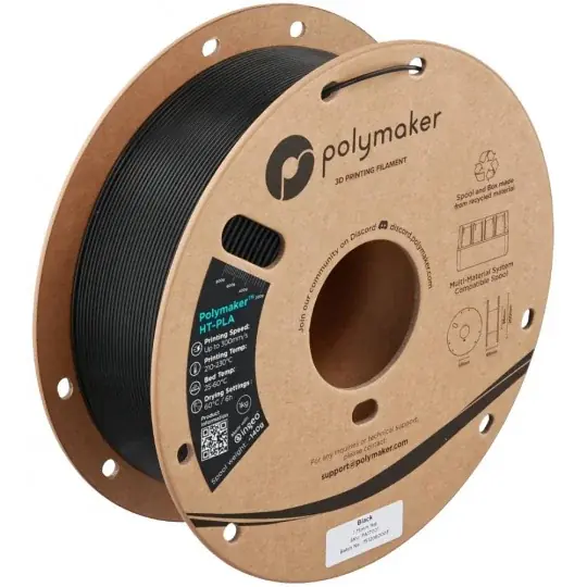 Ihned K Objednání Filament Polymaker HT-PLA 1,75 mm 1 kg - Černá