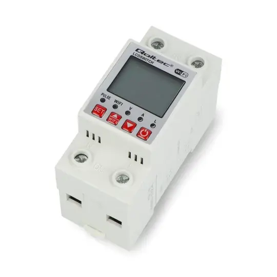 Tuya - jednofázové relé s elektroměrem - 63A - WiFi - Qoltec 50990 Nízká Cena