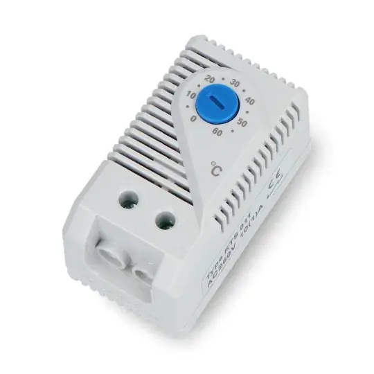 Termostat na DIN lištu - 250V 10A - Qoltec 54505 Ověřený