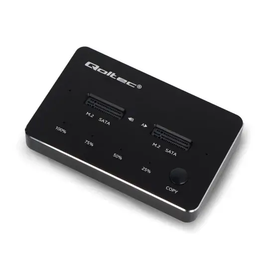 Dokovací stanice pro 2x SSD M.2 SATA NGFF disky - USB typu C - Qoltec 50310 Cenově Výhodný
