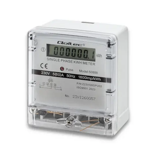 Jednofázový měřič spotřeby energie 230 V - Qoltec 50888 Aktuální