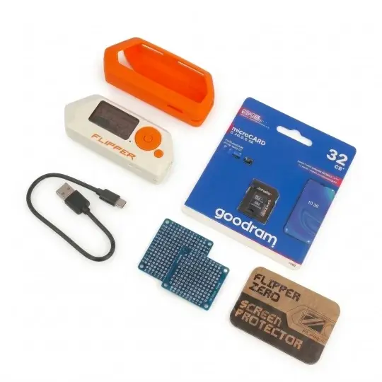 Must-Have Flipper Zero - startovací sada: zařízení, pouzdro, fólie, 32GB karta