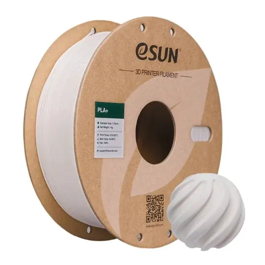 eSUN PLA+ filament 1,75 mm 1 kg - bílý Omezená Nabídka
