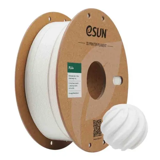 Oblíbený eSUN PLA+ filament 1,75 mm 1 kg - mléčně bílá