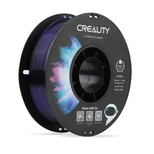 Odeslání Ihned Creality CR-PETG filament 1,75 mm 1 kg - Průhledně modrá