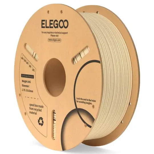 Nízká Cena PLA filament Elegoo 1,75 mm 1 kg - béžový