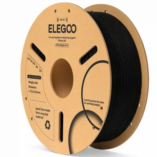 Elegoo PLA filament 1,75 mm 1 kg - RFID - černý Nejprodávanější