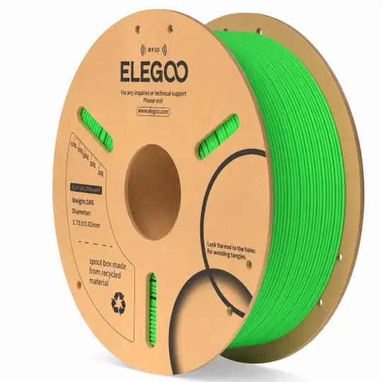 Levný Elegoo PLA filament 1,75 mm 1 kg - RFID - neonově zelená