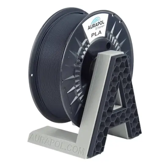 AURAPOL PLA filament 1,75 mm 1 kg - černošedý Výprodej
