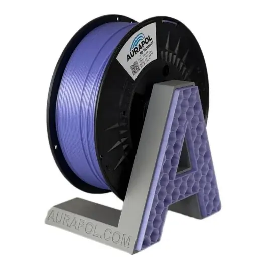 AURAPOL PLA poloprůhledný filament 1,75 mm 1 kg - šeříková mlha Vysoce Kvalitní