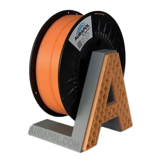 Originální AURAPOL PLA poloprůhledný filament 1,75 mm 1 kg - broskvový plamen