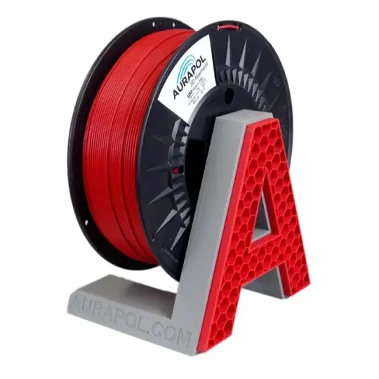 AURAPOL PLA Metalický filament 1,75 mm 1 kg - Červený Vysoce Kvalitní