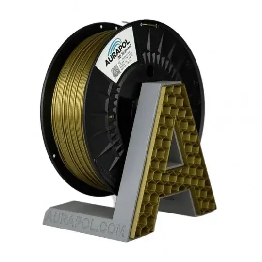 AURAPOL PLA Metalický filament 1,75 mm 1 kg - Středověké zlato Cenová Bomba