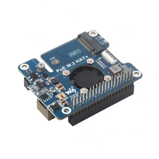 Pouze Dnes PoE M.2 HAT+ - PCIe adaptér pro NVMe M.2 disky s podporou PoE - pro Raspberry Pi 5 - Waveshare 28411
