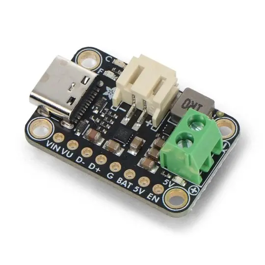 Levný Modul nabíjení baterie Li-Pol/Li-Ion 5V bq25185 s USB Type-C/DC/solárním panelem - Adafruit 6106