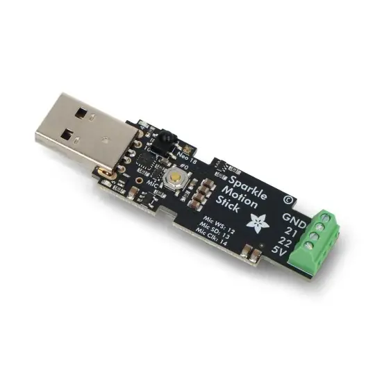 Sparkle Motion Stick - ovladač pro adresovatelné WLED pásky a LED diody - ESP32 - USB - Adafruit 6332 Horká Nabídka