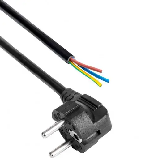 Napájecí kabel CEE 7/7 - neizolovaný - 1,5 m - Akyga AK-OT-01A Vysoce Kvalitní