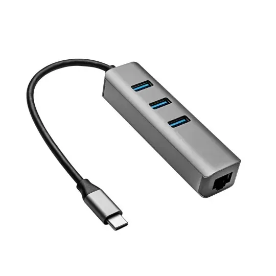 Hit Sezóny USB C hub - 3xUSB A a Gigabit Ethernet - Akyga AK-AD-66