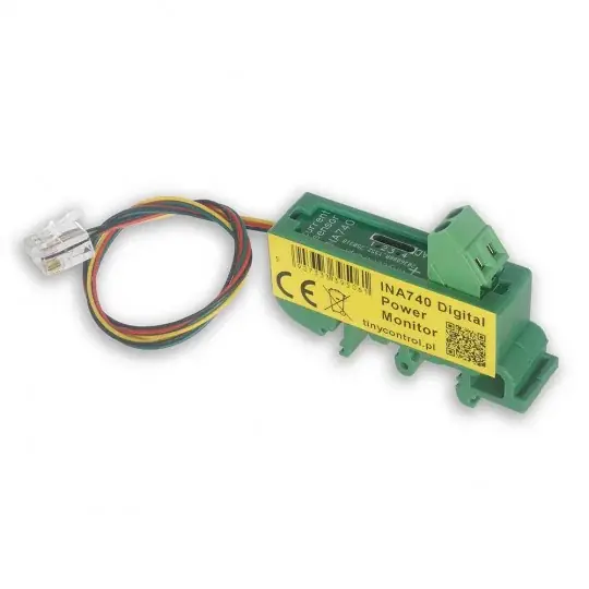 Tinycontrol INA740 - digitální monitor výkonu I2C pro měření proudu, napětí, výkonu a energie - montáž na DIN lištu Aktuální