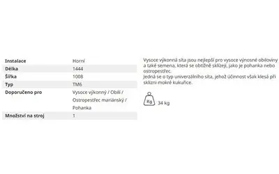 Žaluziové síto - horní - 1443x1010 (TM6) Jen Po Omezenou Doba