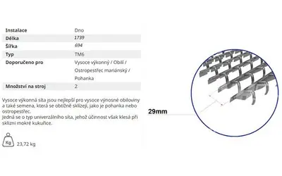 Výhodná Nabídka Žaluziové síto - spodní 1739x694 mm (BP6-3D)