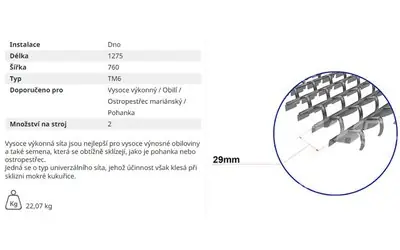 Žaluziové síto - spodní - 1275x762 mm (BP6) Objednat Nyní
