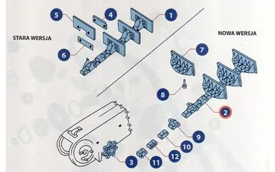 Opravná sada elev. řetězu 38,4VB - 1 lopatka Aktuální