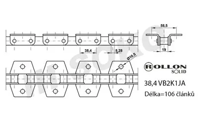 Nejprodávanější Samostatný řetěz CLAAS 106čl.