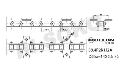 Oblíbený Elevátor. řetěz zrnový CLAAS 553461