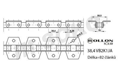 Samostatný řetěz CLAAS 614895 Rychlé Dodání