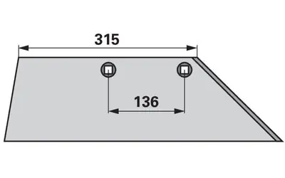 Ostří s návarem pravé, síla 12 mm Lemken 3352230 Oblíbený