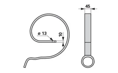 Výprodej Výztuha pera 45 x 10 mm